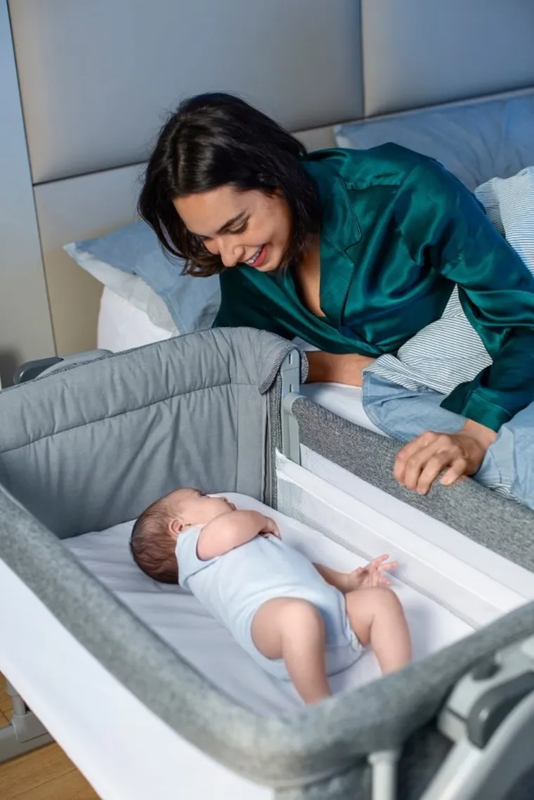 Chicco, Co-Sleeping, Next2Me, Magic Evo, łóżeczko dostawne, grey mist