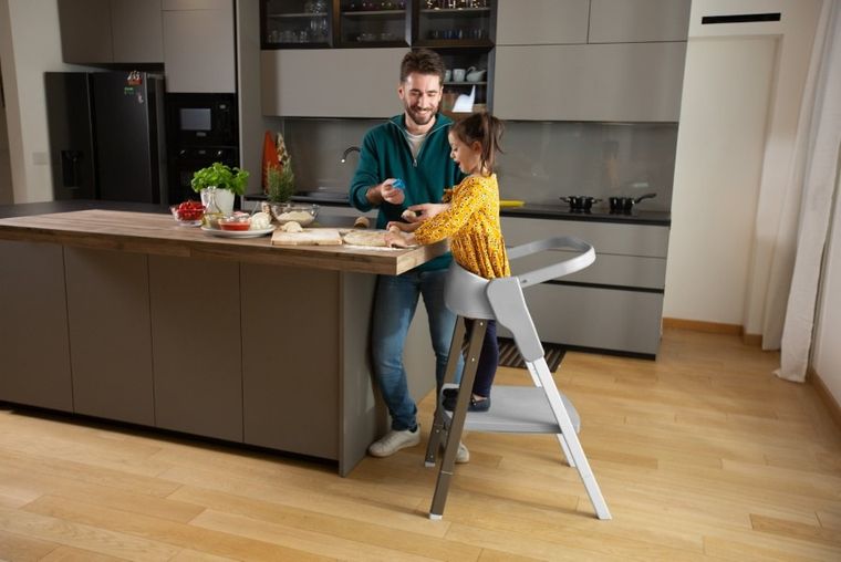 Chicco, Crescendo Up, ewolucyjne krzesełko do karmienia, Pearl Copper