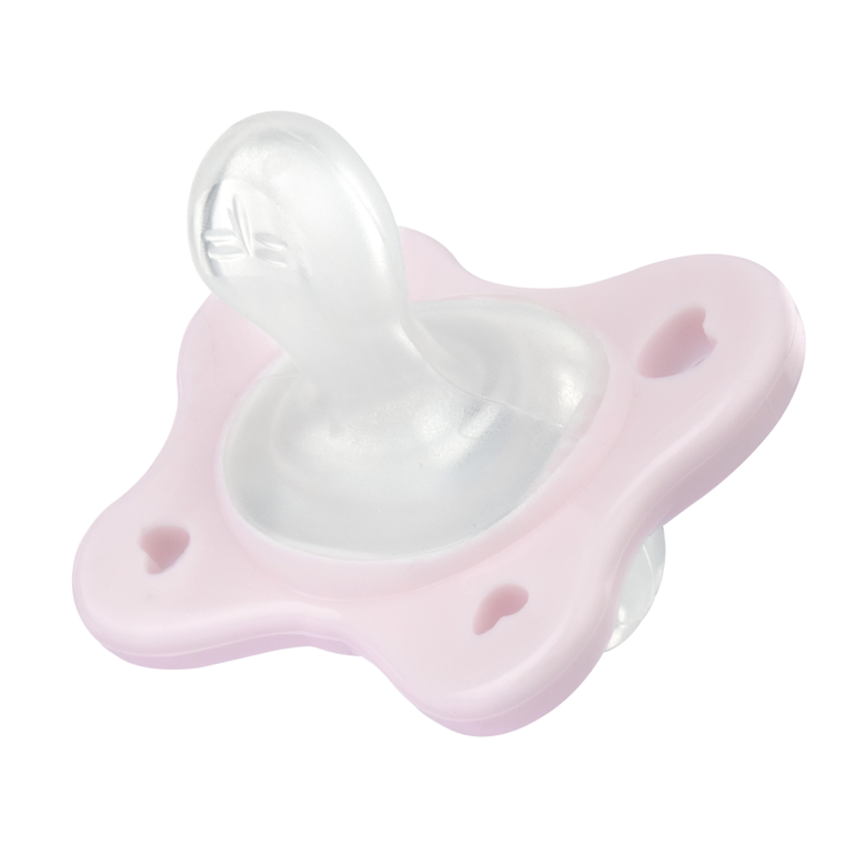 Chicco, PhysioForma Dual Soft, smoczek uspokajający, silikonowy, różowy, 2-6m, 2 szt.