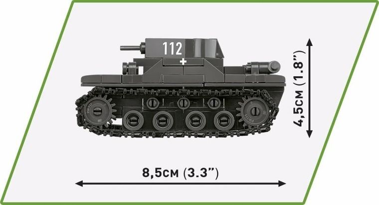 Cobi, Historical Collection WWII, Renault Valetine Panzer I, 1:48, klocki, 595 elementów