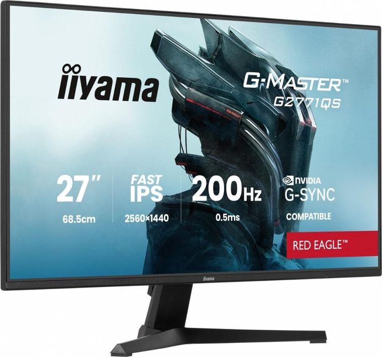 Iiyama, monitor, 27", G2771QS-B1, QHD, Fast IPS, DP, 2xHDMI, 200Hz, 350cd