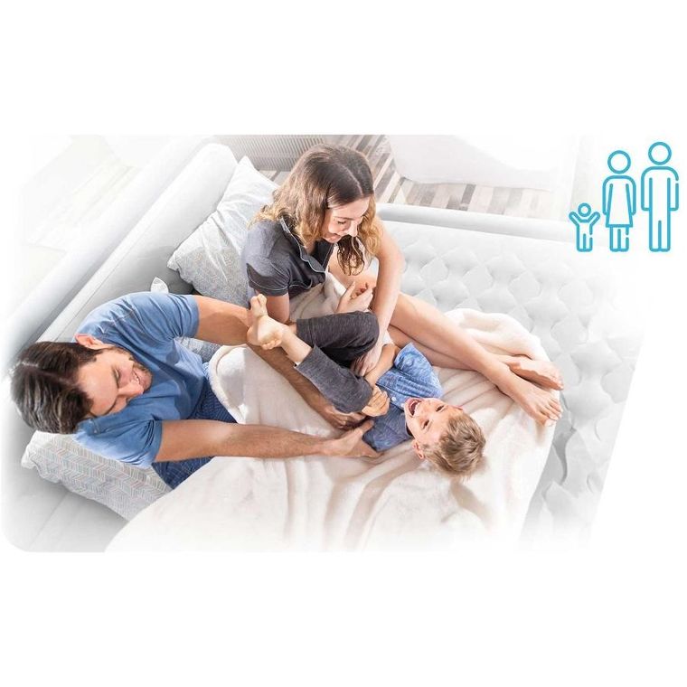 Intex, materac dmuchany z wbudowaną pompką elektryczną, 203-152-46 cm