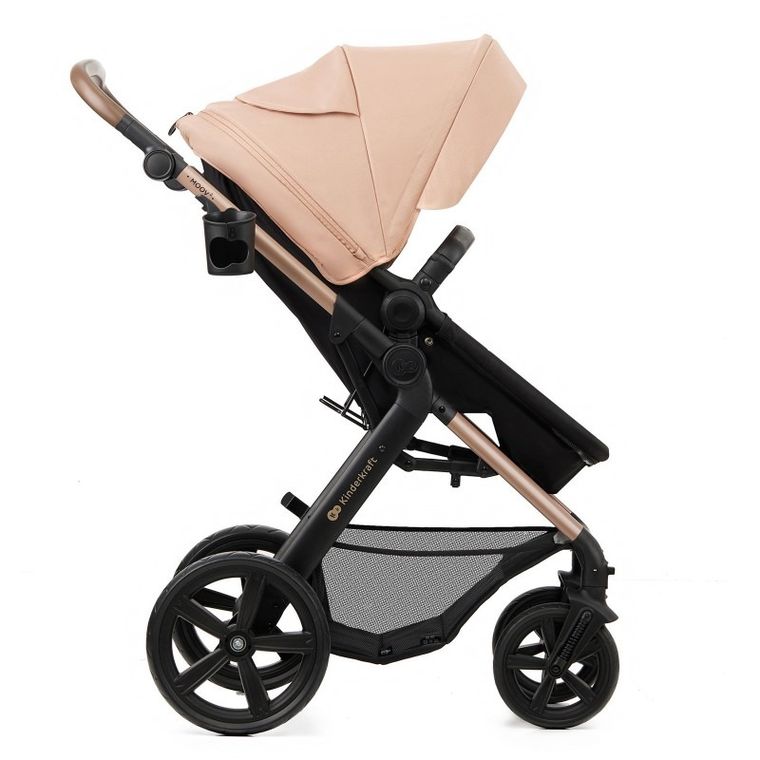 Kinderkraft, Moov 2, Eva Wheels, wózek wielofunkcyjny 4w1, Sand Beige