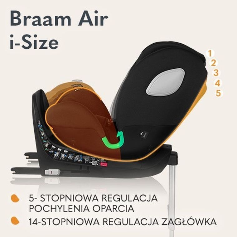 Lionelo, Braam Air, fotelik samochodowy, Black Carbon, 40-150 cm