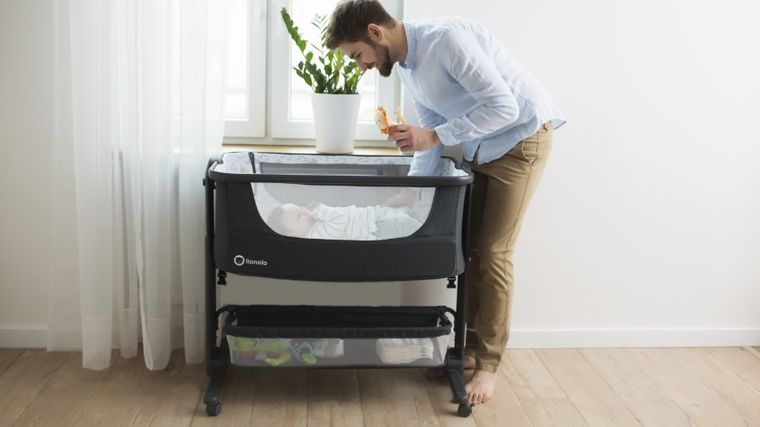 Lionelo, Timon, łóżeczko dostawne, Graphite