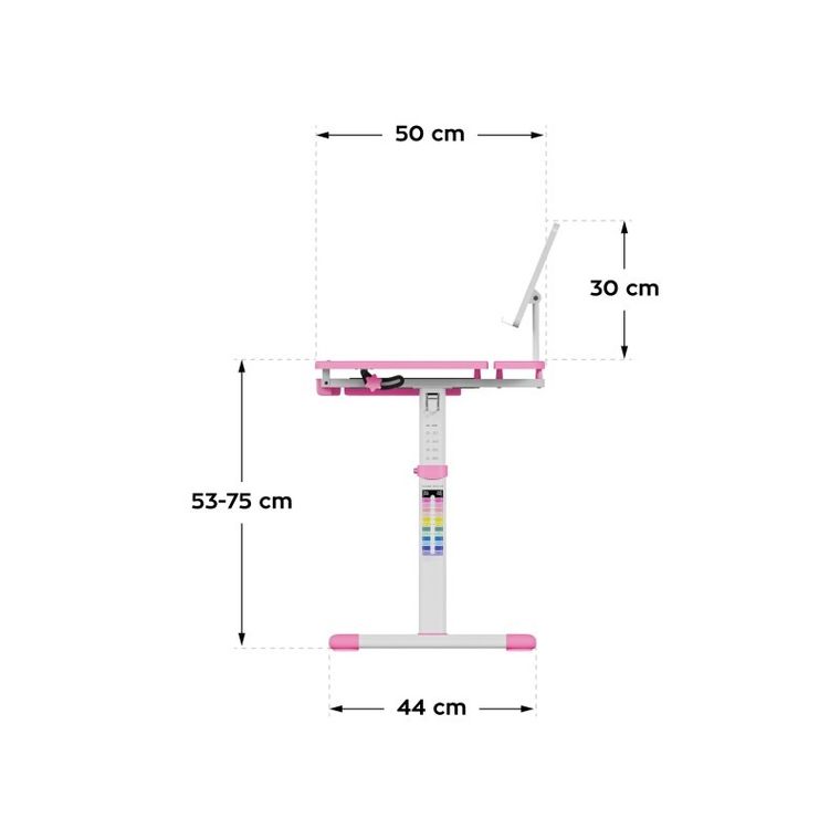 Mark Adler, Study 3.0 Pink, ergonomiczne biurko dla dziecka, 66 cm