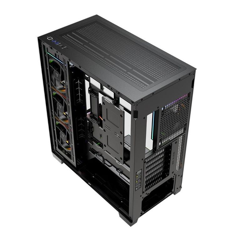 Modecom, Volcano Stellar Plus ARGB Midi 5F, obudowa komputerowa, czarna