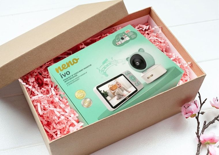 Neno, Ivo, obrotowa niania wideo z odbiornikiem, miętowa