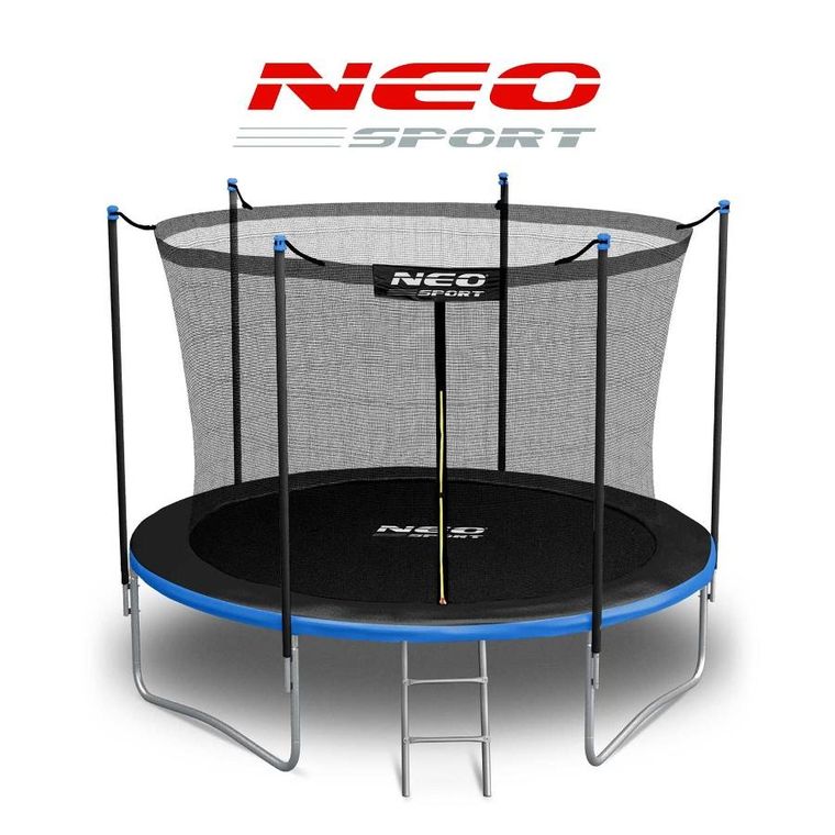 Neo-Sport, trampolina ogrodowa z siatką wewnętrzną i drabinką, 6ft/183 cm