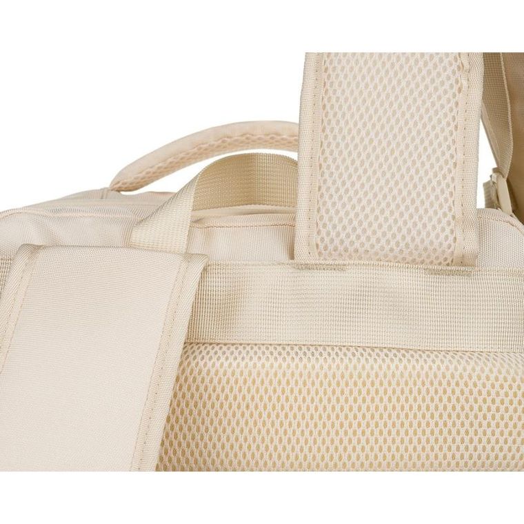 Peterson, plecak podróżny z siatkowaną przegrodą i paskami kompresyjnymi, ecru