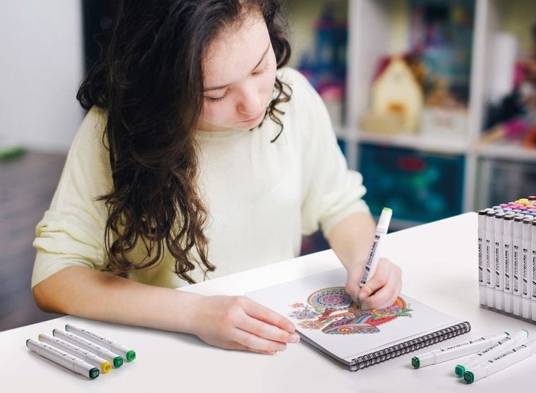 Rawmark, PurePro, promarkery + etui ze stelażem, 80 kolorów