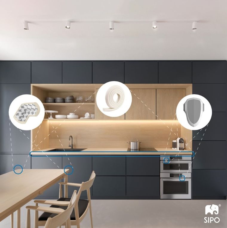 Sipo, piankowa taśma zabezpieczająca ostre krawędzie mebli, 2 metry, kremowa