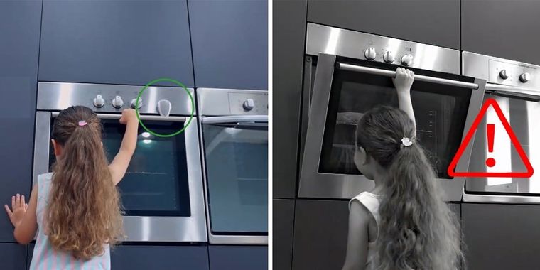 Sipo, zabezpieczenie drzwi piekarnika, białe