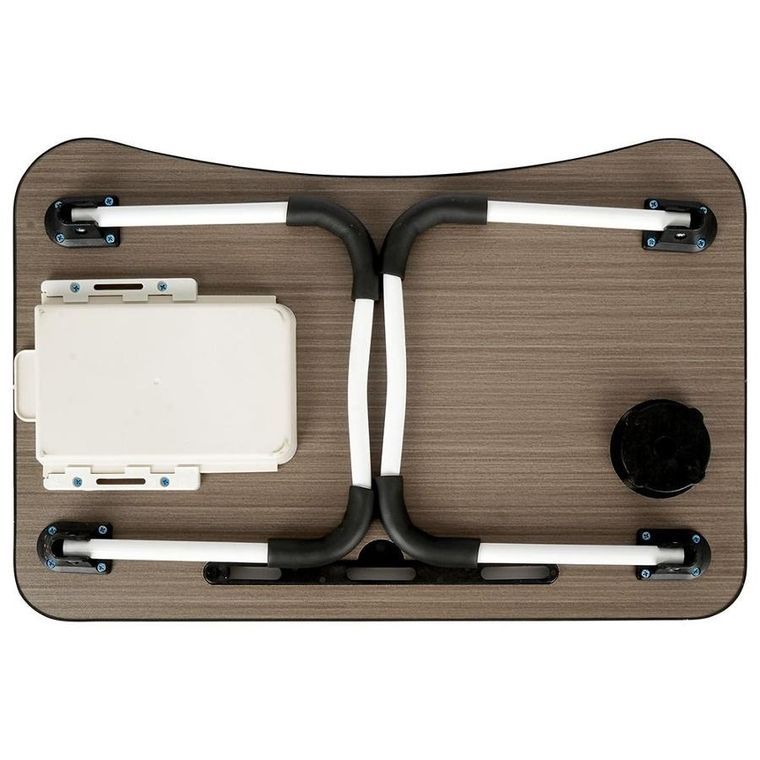 Vilde, stolik śniadaniowy do łóżka, pod laptop, składany, szary