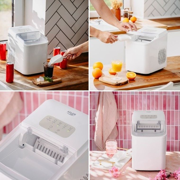 Adler, kostkarka do lodu, z panelem dotykowym