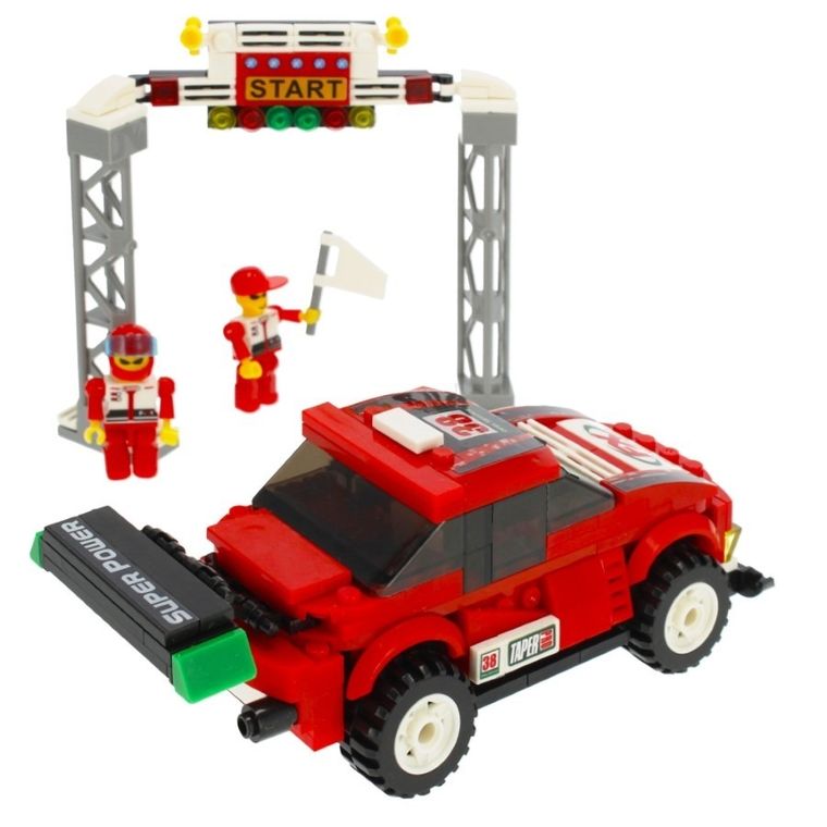 Alleblox, samochód wyścigowy, klocki konstrukcyjne, 255 elementów