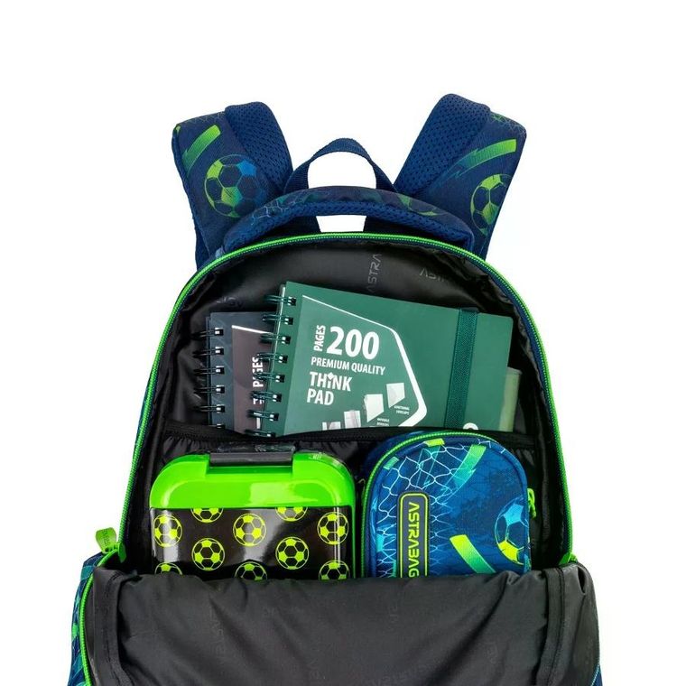 Astrabag, plecak szkolny, 3-komorowy, Football