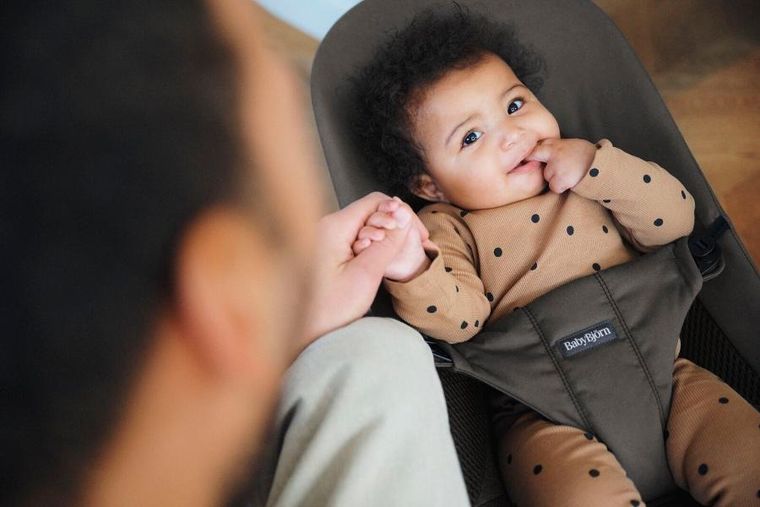 BabyBjörn, Balance Soft Woven/Jersey, leżaczek, Tri Fabric, ciemny szary