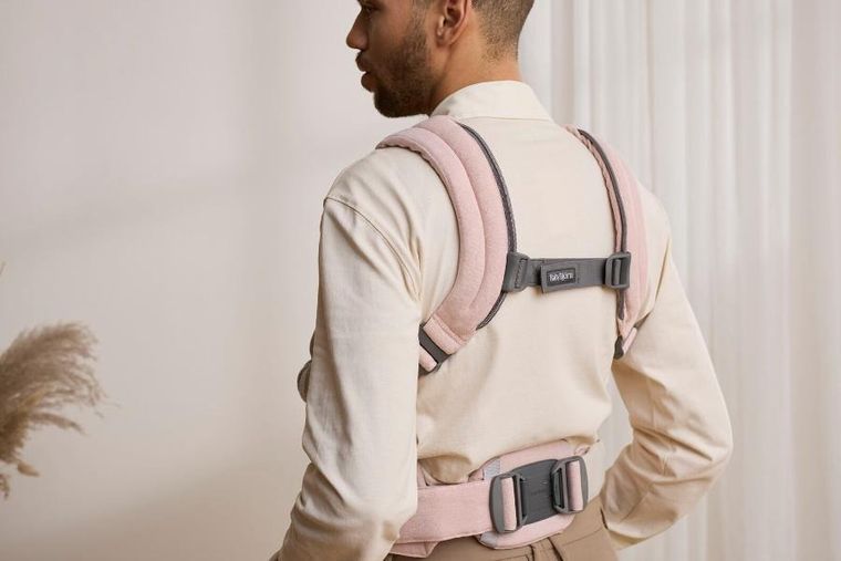 BabyBjörn, Harmony, Woven, nosidełko, jasny róż, melanż