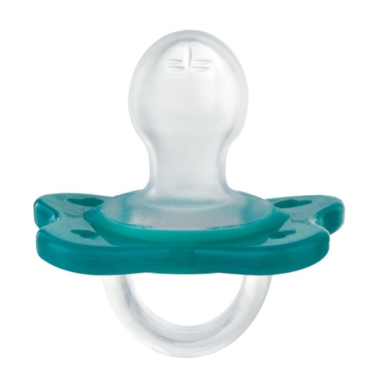 Chicco, PhysioForma Dual Soft, smoczek uspokajający, silikonowy, niebieski, 16-36m, 2 szt.