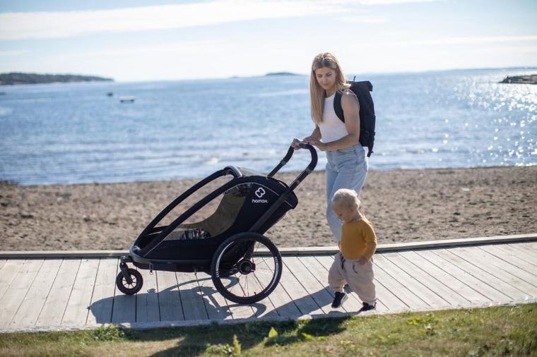 Hamax, Breeze, przyczepka rowerowa, podwójna, Black