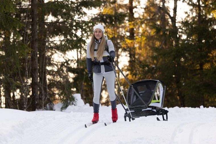 Hamax, Breeze, przyczepka rowerowa, podwójna, White/Green