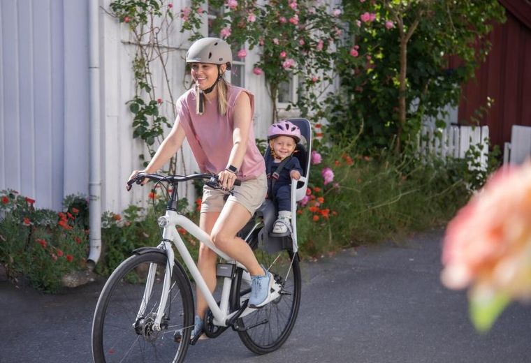 Hamax, Caress, fotelik rowerowy montowany na ramie, white/mint