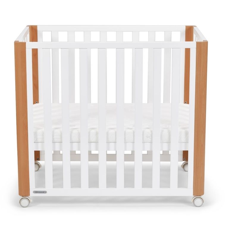 Kinderkraft, Koya, łóżeczko niemowlęce z funkcją kojca + materac, White