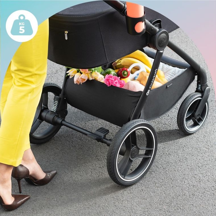 Kinderkraft, Nea, wózek wielofunkcyjny, 2w1, Midnight Black