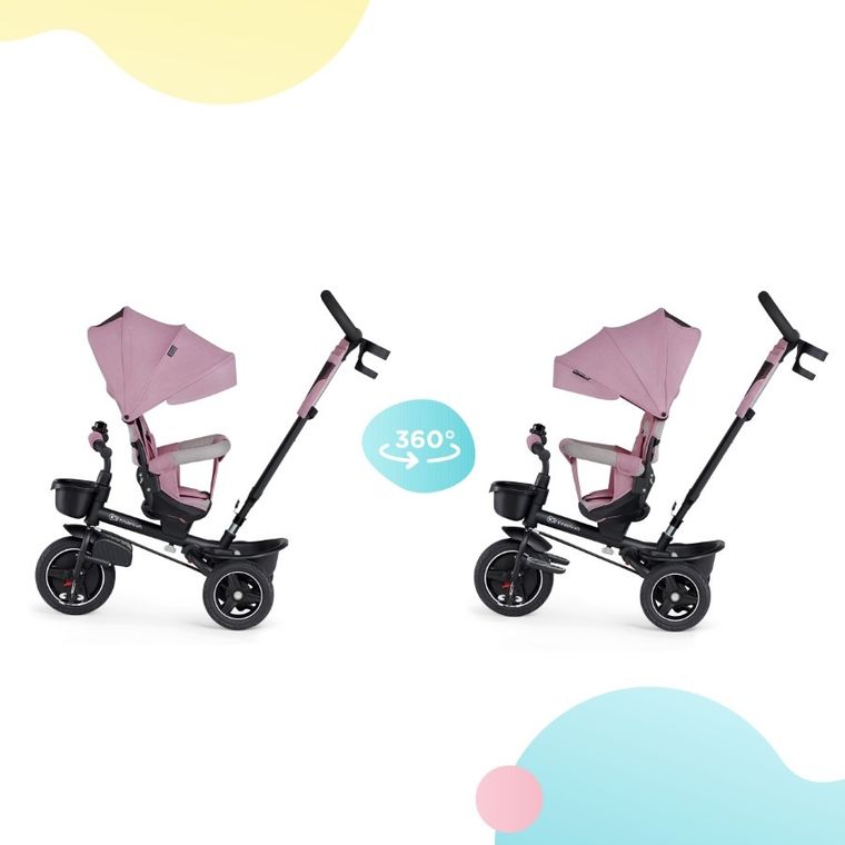 Kinderkraft, Spinstep, rowerek trójkołowy, Pink