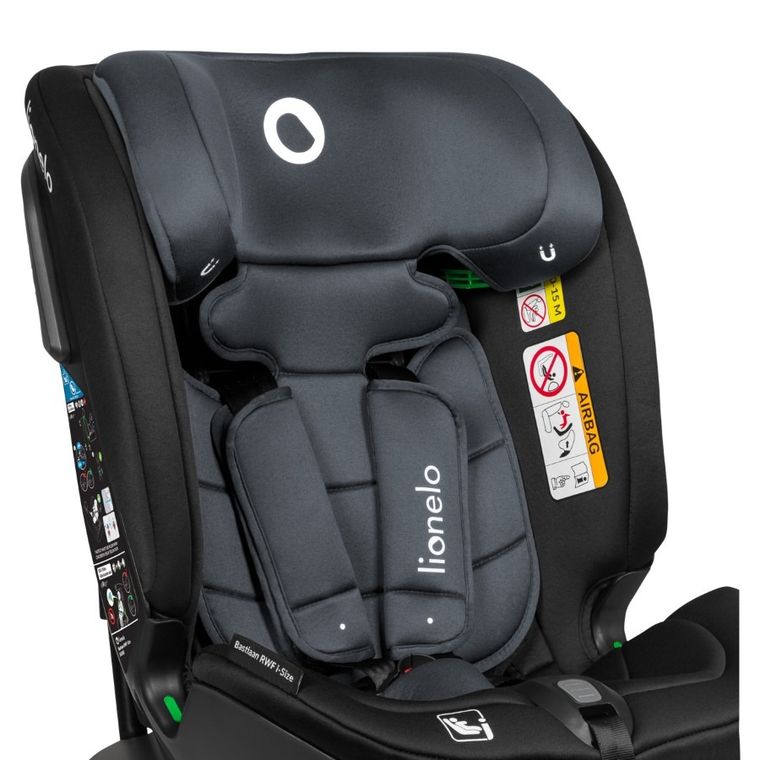Lionelo, Bastiaan, RWF, I-size, fotelik samochodowy, Grey Stone, 0-36 kg, 40-150 cm