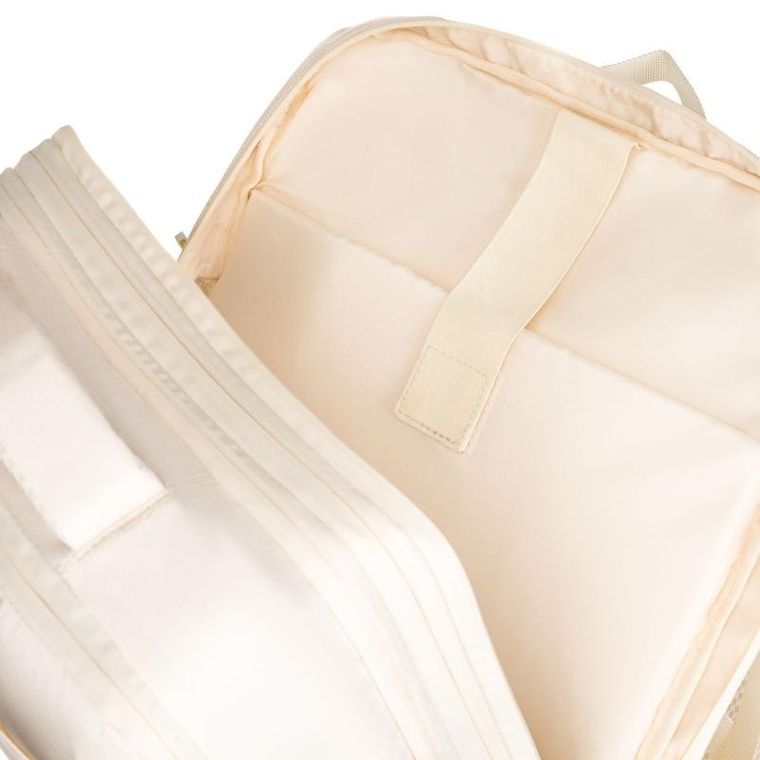 Peterson, plecak podróżny z siatkowaną przegrodą i paskami kompresyjnymi, ecru