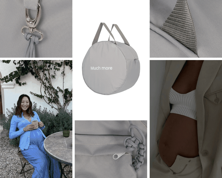 Piapimo, New York, torba wielofunkcyjna dla mamy, szara