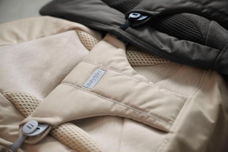 BabyBjörn, Balance Soft Woven, leżaczek + Googly Eyes, zabawka do leżaczka, jasny beż