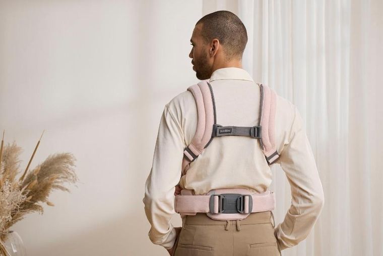 BabyBjörn, Harmony, Woven, nosidełko, jasny róż, melanż