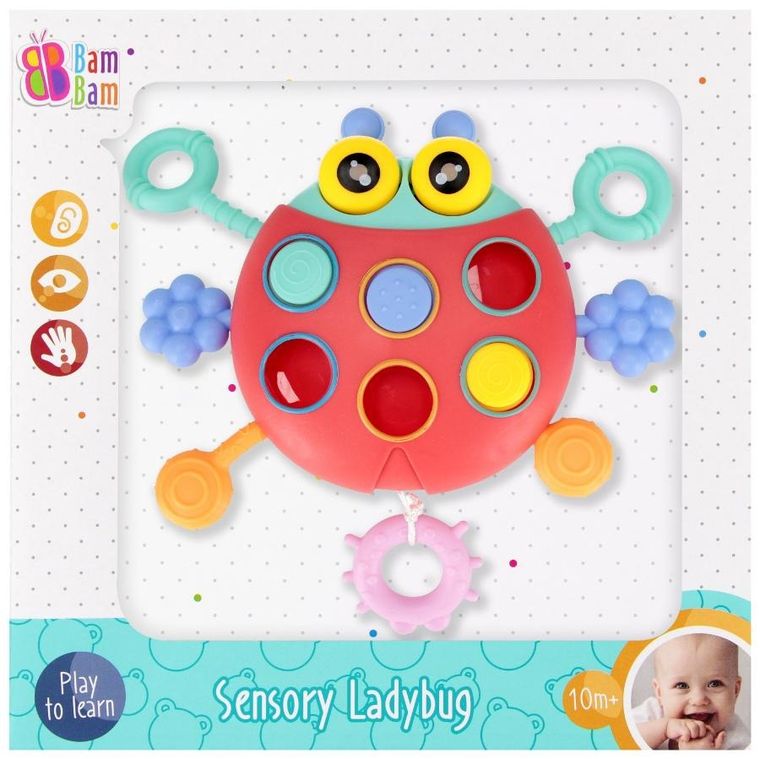 Bam Bam, zabawka sensoryczna, biedronka
