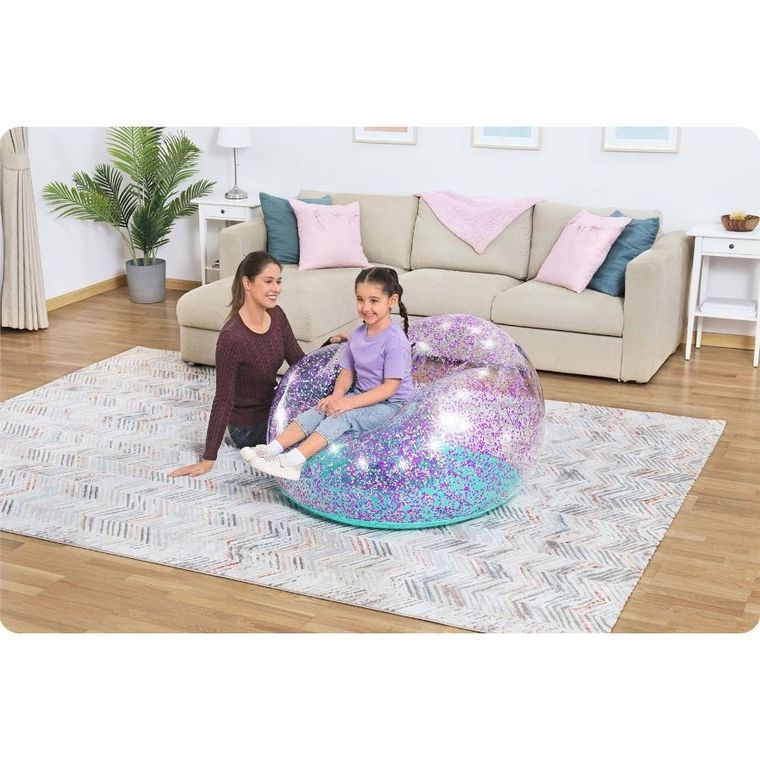 Bestway, fotel dmuchany z brokatem