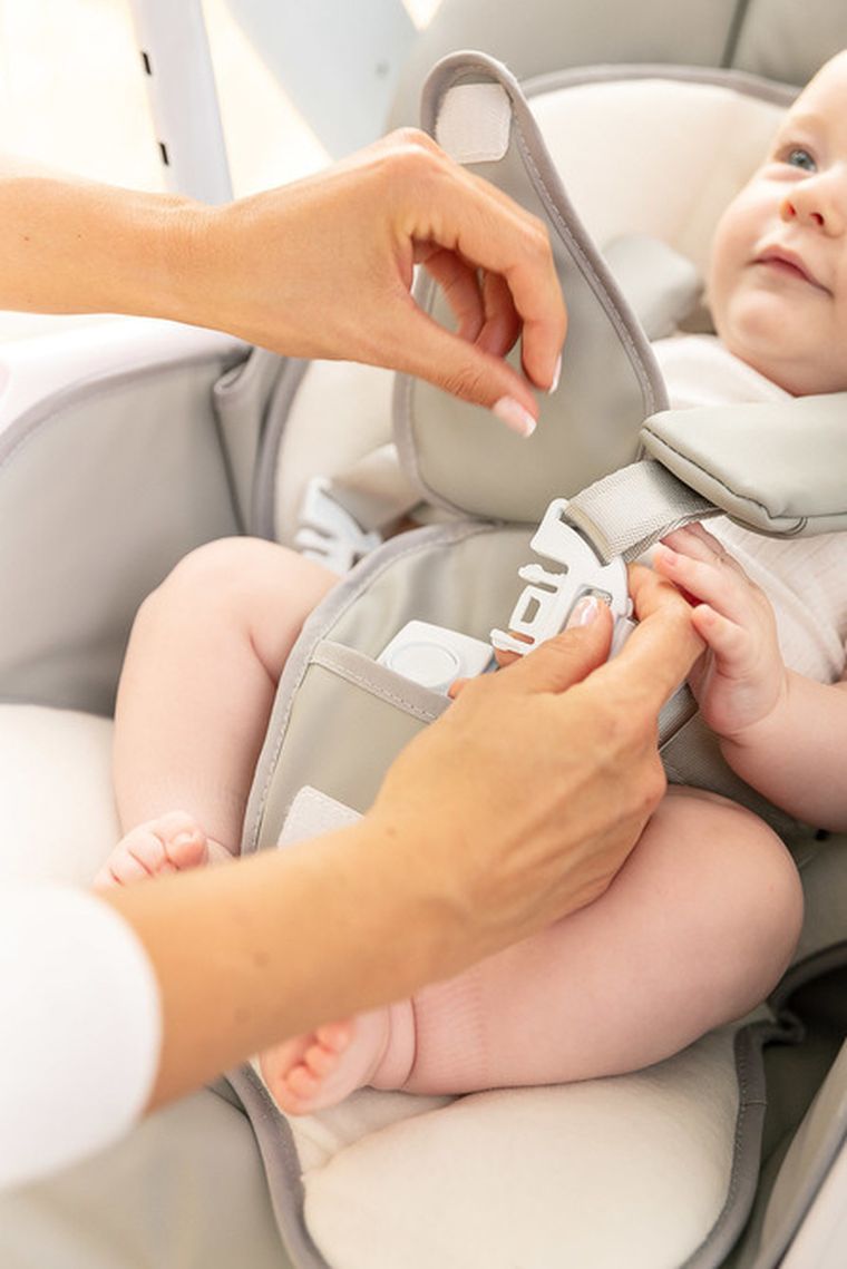 Caretero, Indigo Black, krzesełko + huśtawka, Navy