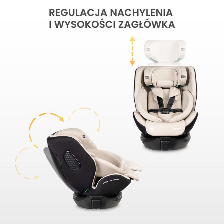 Caretero, Lumi, i-Size, fotelik samochodowy, beige, 40-150 cm