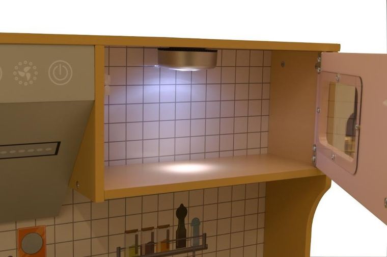 Enero, kuchnia drewniana, lampka LED, wooden, 87-30-83.5 cm