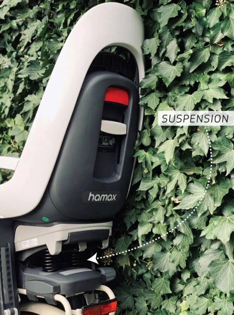 Hamax, Caress, fotelik rowerowy montowany na bagażniku, White/Black