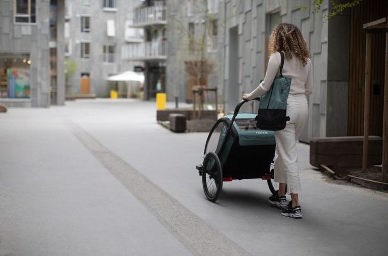 Hamax, Cocoon One, przyczepka rowerowa, Green/Black