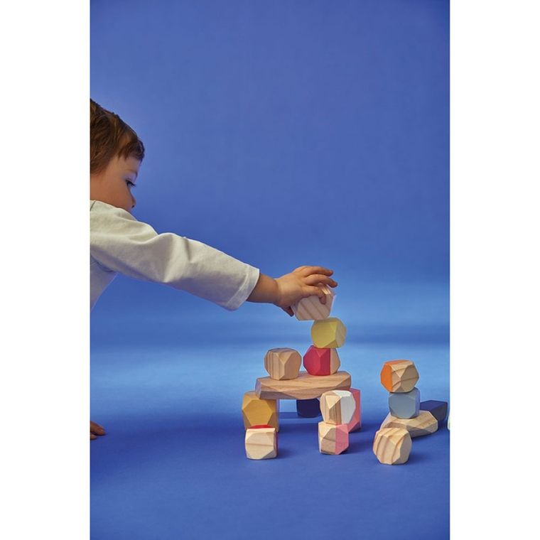 Janod, Sweet Cocoon, drewniane kamyki, 20 elementów