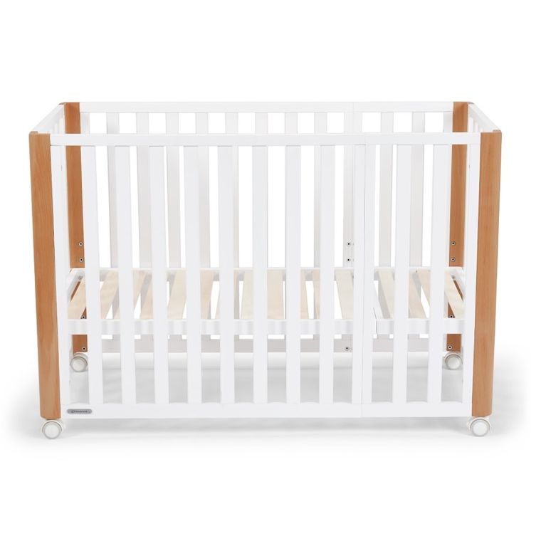 Kinderkraft, Koya, łóżeczko niemowlęce z funkcją kojca + materac, White