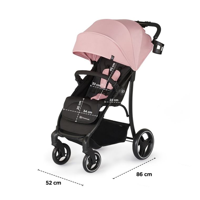 Kinderkraft, Trig 2, wózek spacerowy, Pink
