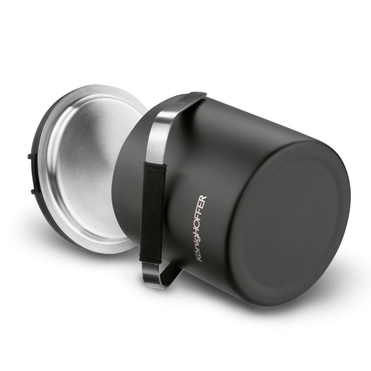 Könighoffer, Lugo, wiaderko do lodu ze szczypcami, czarny mat, 1,3l