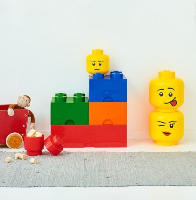 LEGO, mała głowa, chłopiec, pojemnik do przechowywania, rozmiar S, 2l