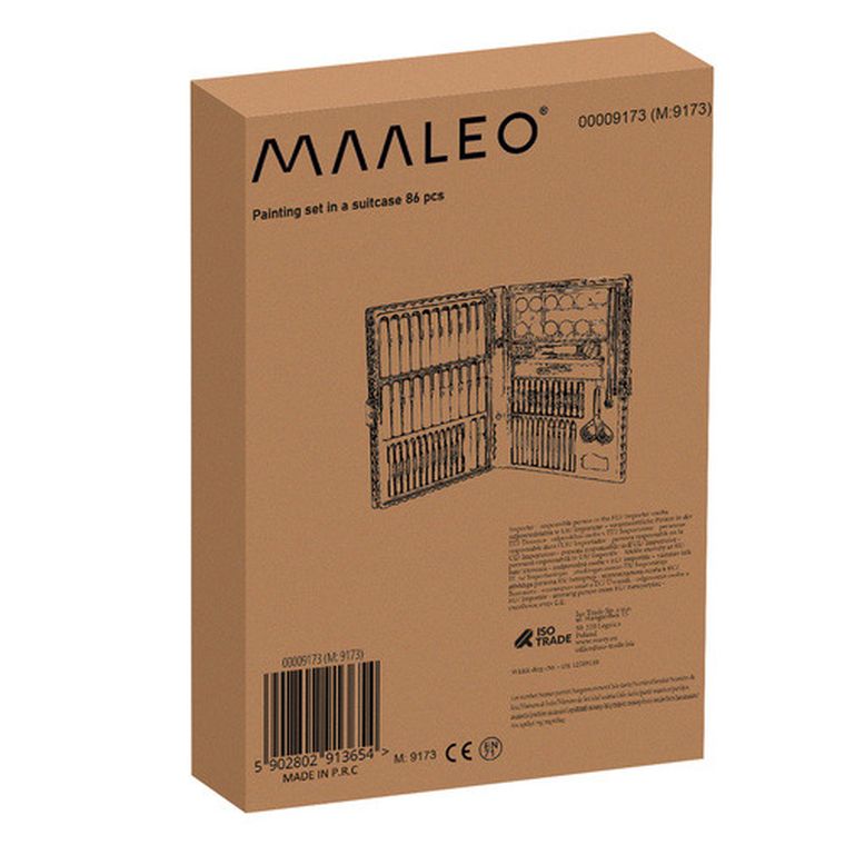 Maaleo, zestaw do malowania w walizce, 86 szt.