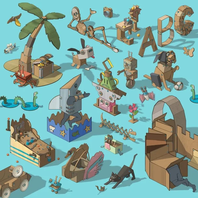 Makedo, Invent, zestaw narzędzi do konstruowania, 360 elementów