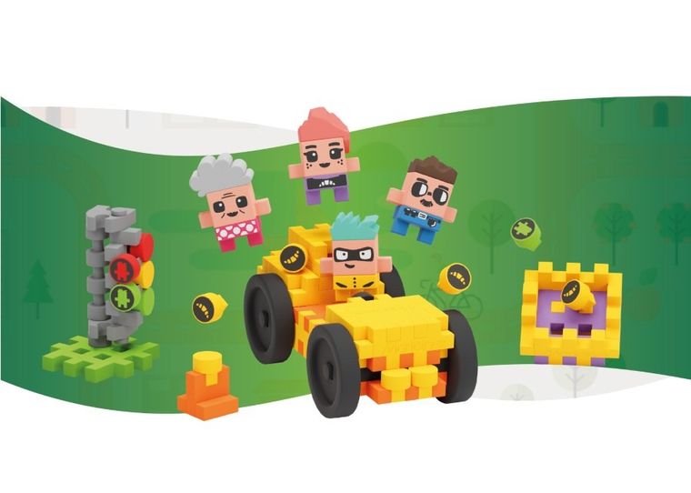 Marioinex, Mini Waffle, City, Ulica, klocki konstrukcyjne, 280 elementów